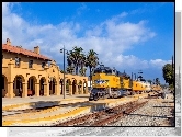 Stany Zjednoczone, Los Angeles, Pociąg, Dworzec, Palmy